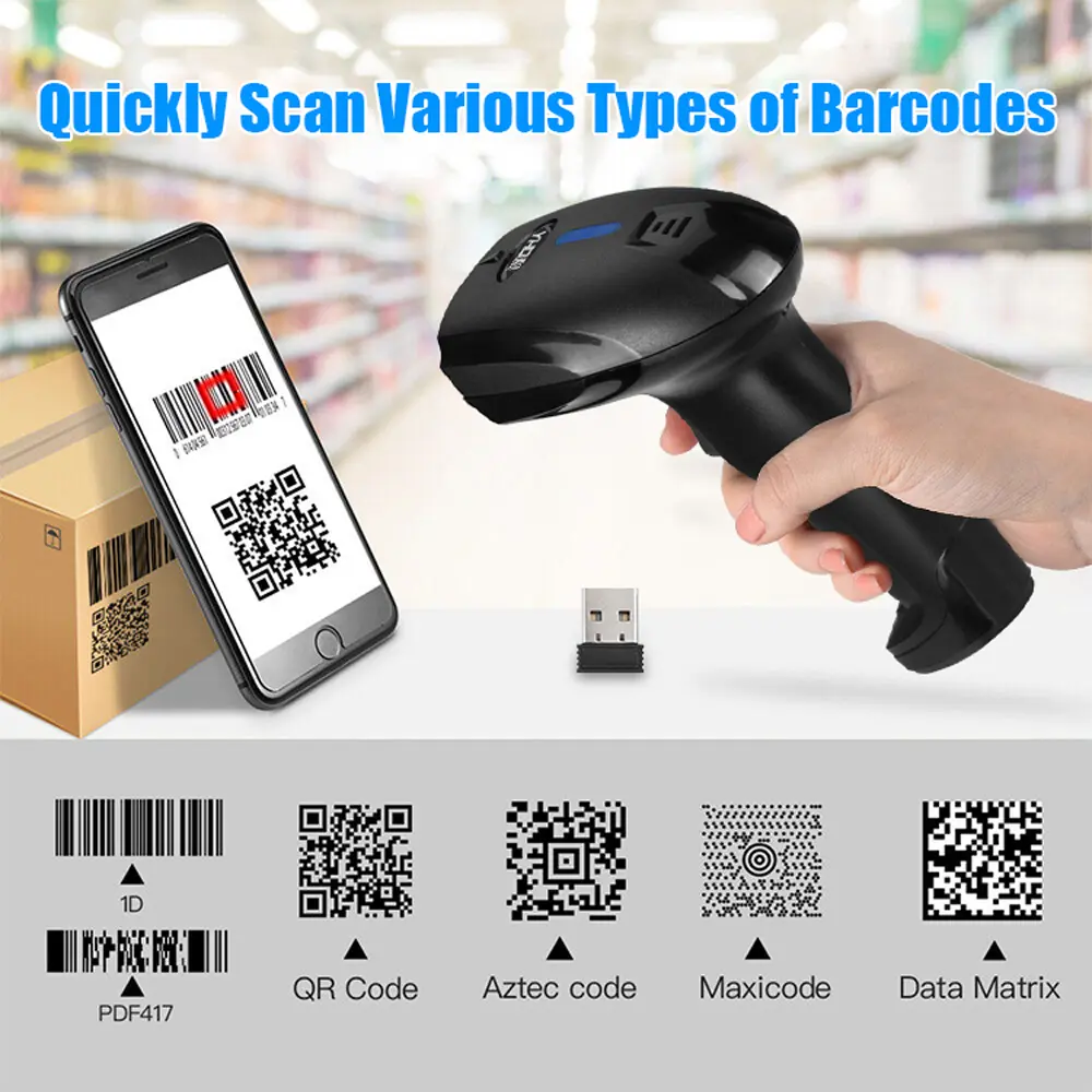 LECTOR  INALAMBRICO B2DW03H WIRELESS BARCODE SCANNER  2D